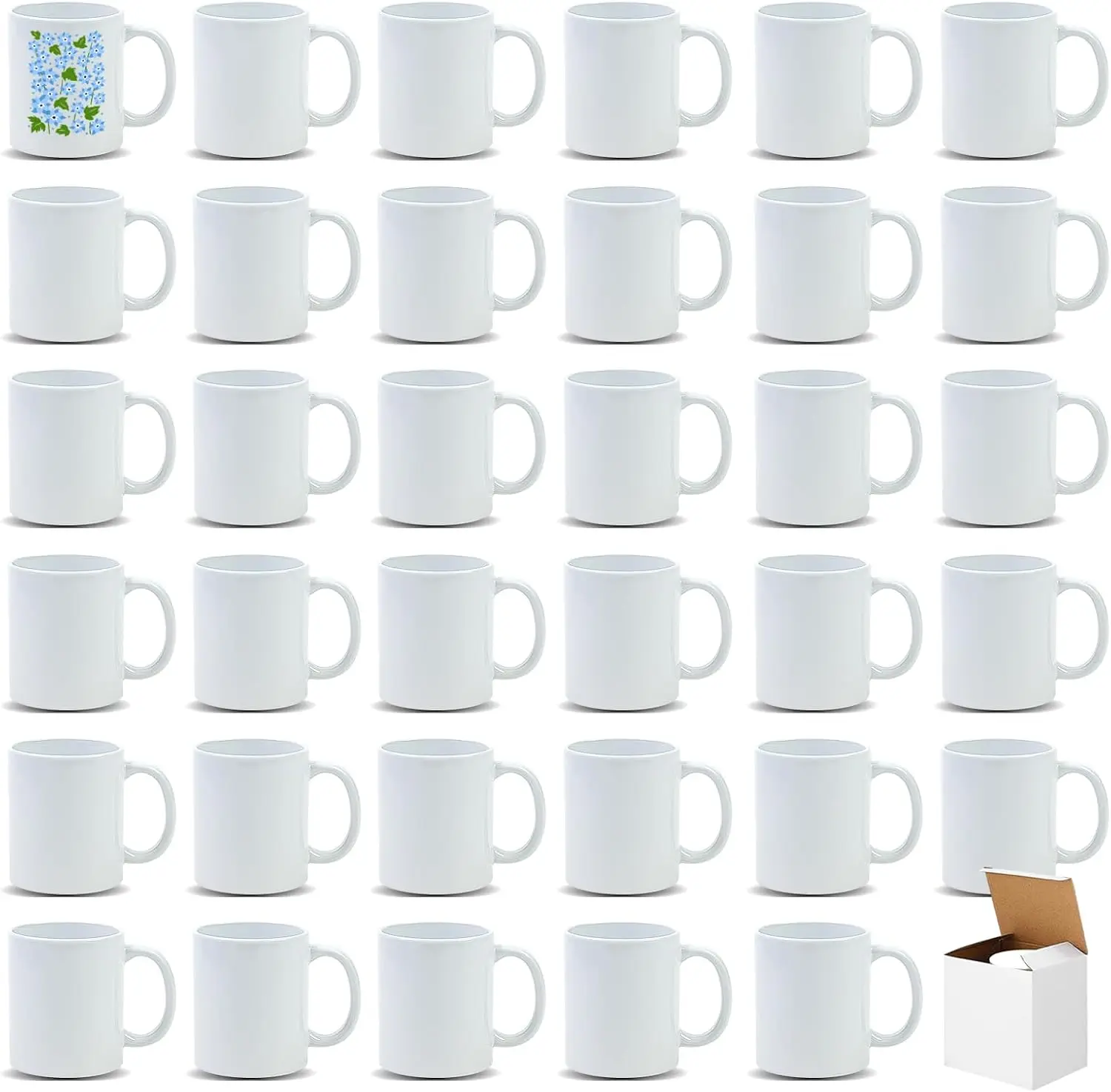 Sublimation Mug White - Tazas de sublimación de 11 oz,