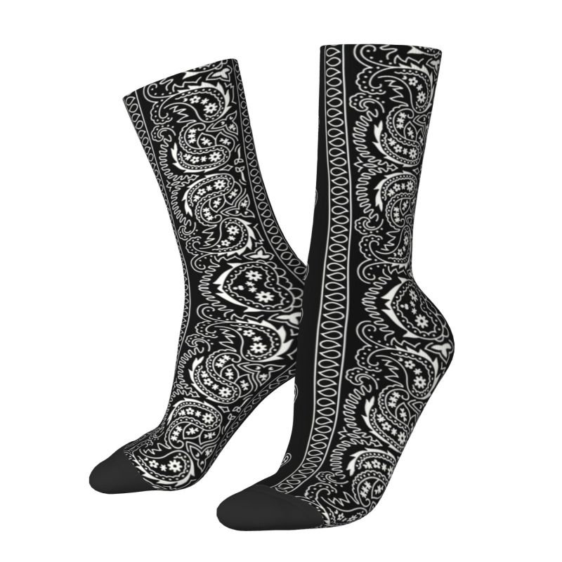 Bandana Blank White - Calcetines elásticos de estilo Bandana para