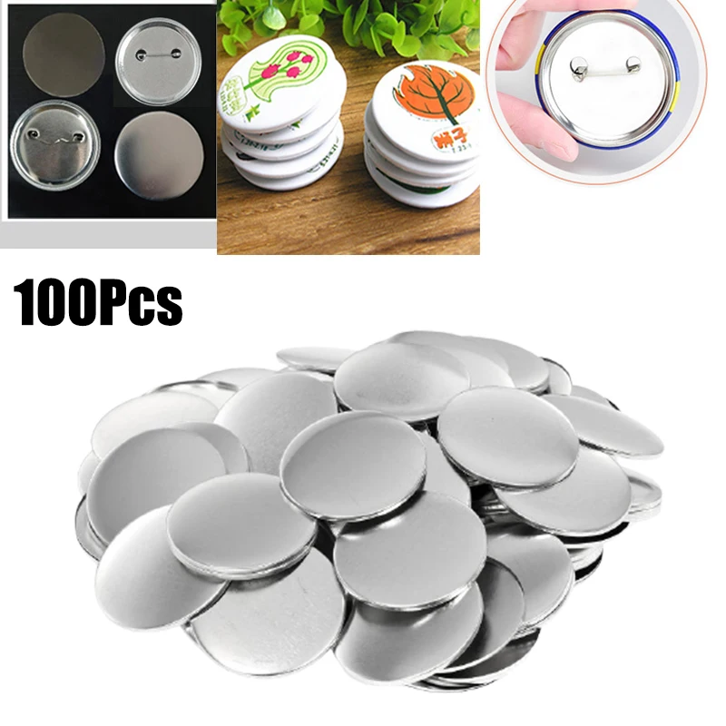Button Badge Blank - 100 piezas de botones en blanco